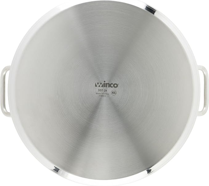 Winware Stainless Steel 24 Quart Stock Pot with CoverSilver