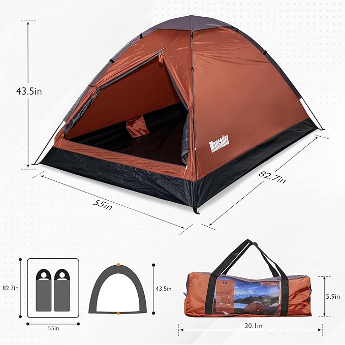 2 Person Camping Dome TentWaterproof Lightweight Portable Tents for Outdoor Camping Hiking Travel