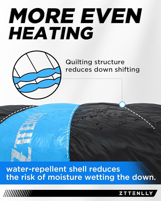 Ultimate 4-Season Down Sleeping Bag for Adults - Lightweight &amp Compact 550/600 FP 0°F to 30°F for Backpacking Camping &amp Hiking
