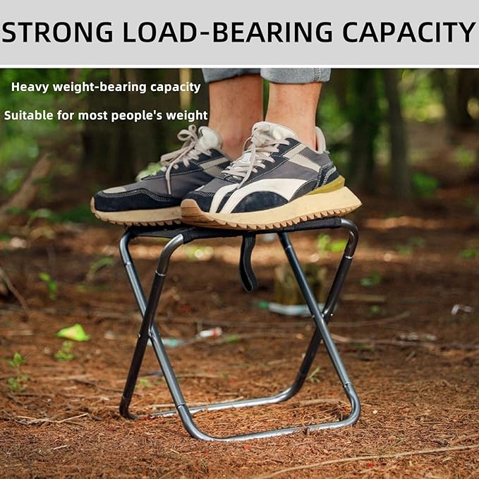 YWHWXB Portable Mini Folding StoolMini Folding Camping Stool with Carry BagSmall Lightweight Camp ChairCompact Collapsible Travel Footstool for Fishing HikingOutdoor Beach Backyard LawnPicnic