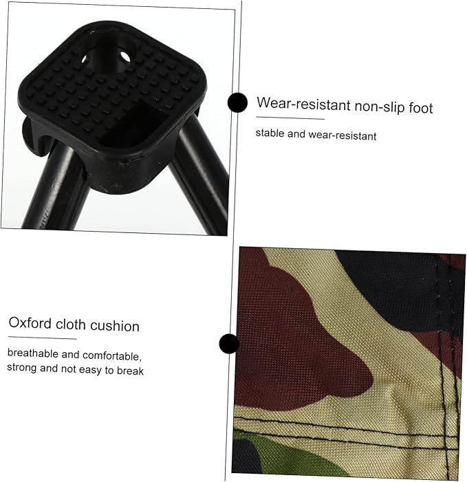 KESYOO Oxford Cloth Folding Fishing Stool Portable Outdoor Camping Chair Foldable Stool for Fishing and Camping