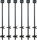 3/4 x 30 Mobile Home Double Disk Earth Auger Anchor Heavy Duty Steel - RV Camping Tents Trampolines Deer Stands (6 Pack)