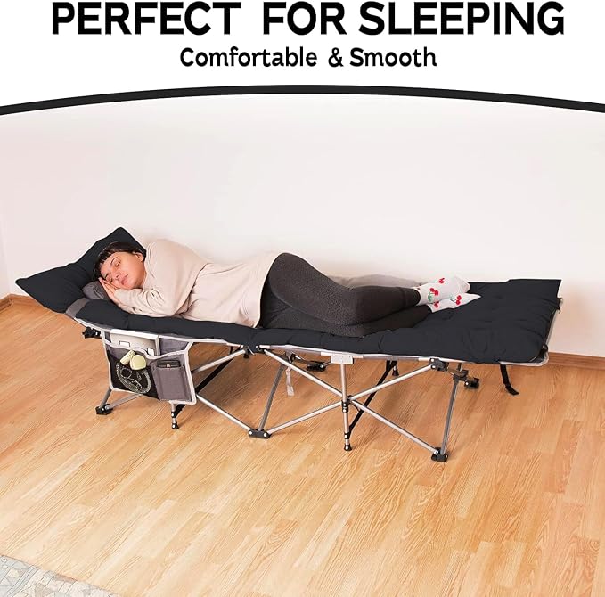 Zone Tech Camping Cot Mattress Pad Premium Quality Outdoor Comfortable Thicker Cotton Sleeping Cot Lightweight Waterproof Bottom Pad Mattress for Adult Kid