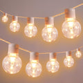 Afirst White Outdoor String Lights 34ft with100 LED Bulbs Waterproof Patio Lights for Garden Backyard Holiday