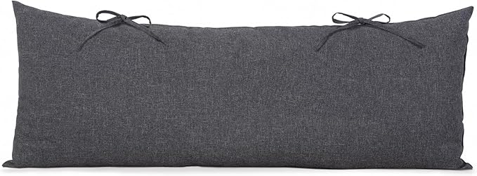 SUNCREAT Detachable Extra Large Outdoor Hammock Pillow with Ties Dark Gray
