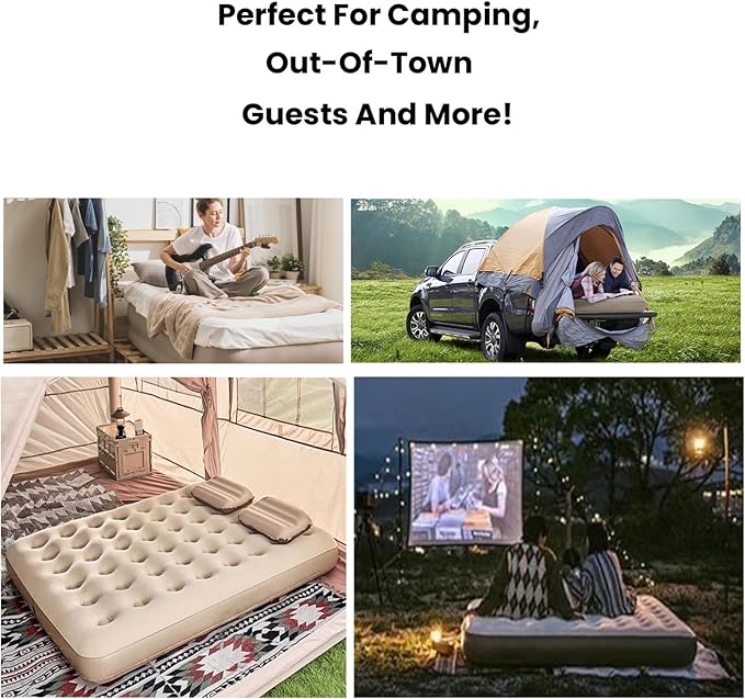 Alvantor Portable Self Inflating Air Mattress74.8 * 39.37Inch Queen Size for Camping Traveling Backpacking Inflatable Bed Camping Inflatable Bed (Single)