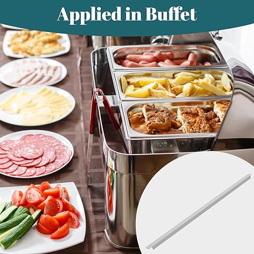 tonchean 12PCS 20.67 Inch Stainless Steel Steam Table Adapter Bars Metal Cooler Food Divider Rods for Hotel Pan Configuratio Commercial Food Service Use