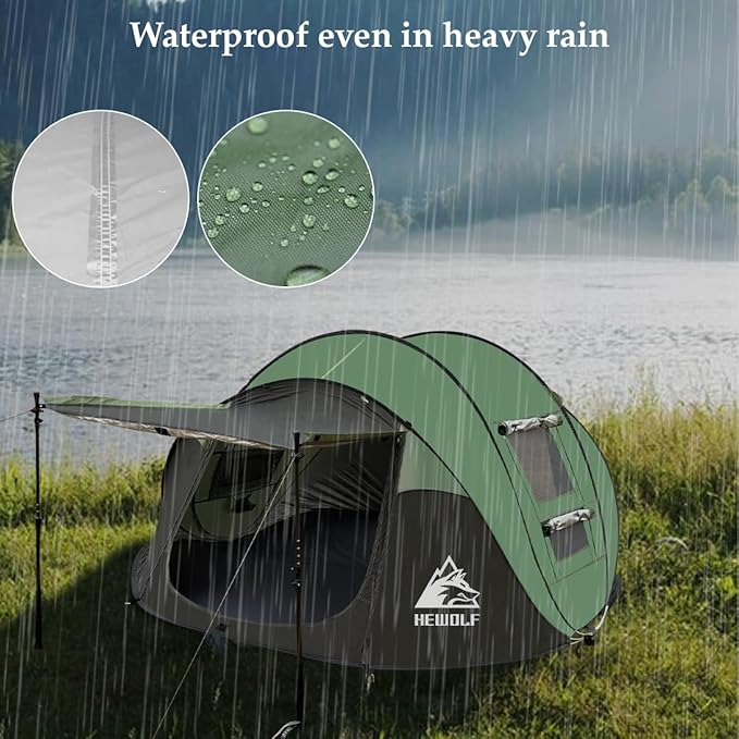 Pop Up Camping Tent 2/4 Person Instant Family Tents Easy Setup Automatic Tent for Camping Hiking &amp Traveling