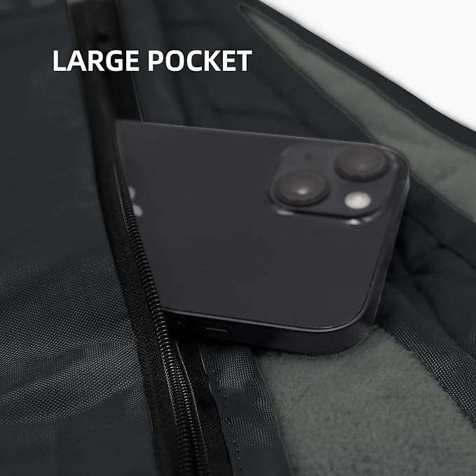 Large Outdoor Waterproof Blanket Extra Thick Fleece Stadium Blanket for Camping Car Pet Picnics - Windproof Wearable Machine Washable 80 x 58 (Black Gray)