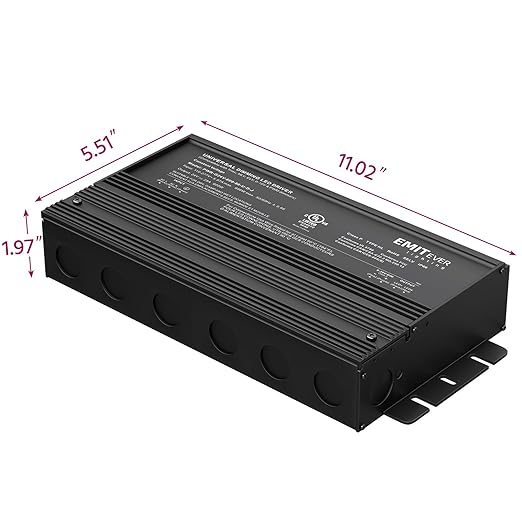 EMITEVER Dimmable Led Driver 600W AC 110V-277V to DC 24V Transformer 5-in-1 Dimming: ELV/MLV/TRIAC / 0-10V / 1-10V / 10V PWM/Potentiometer Waterproof IP67 and UL Listed