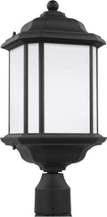 Sea Gull Lighting 82529-12 Kent One-Light Outdoor Post Lantern Outside Lighting Black Finish