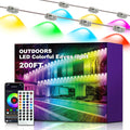XINKAITE 200FT Permanent Outdoor Lights with 100 LEDs - Smart RGB+IC with 16 Million DIY Colors IP67 Waterproof App &amp Remote Control Hundreds of Dynamic &amp Scene Modes for Holidays Christma
