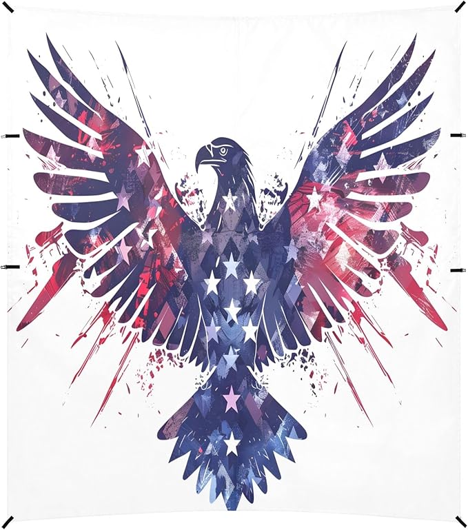Camping Sun Shelters Design American Flag Symbol Eagle Beach Canopy 126 * 110.2in