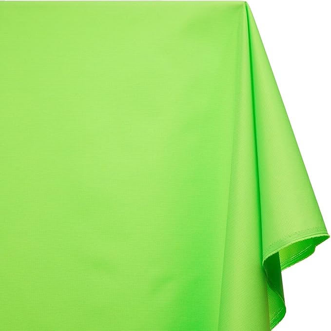 Ottertex Polyester Ripstop Fabric PU Coated 200 Denier 8.7oz 59/61 Wide Waterproof Tent Water Repellent Dustproof Airtight Inflatable Flag Tarp Cover Excellent Fabric for Kites (5 Yard Neon Green)