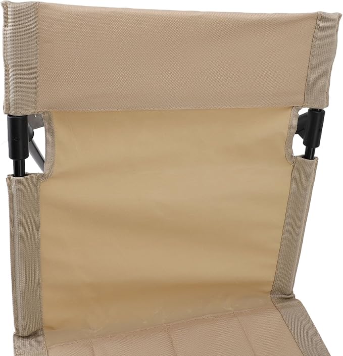 Camping Backrest Cushion Camping Folding Chair Cushion Backrest Casual Stylish Aluminium Alloy Folding Beach Chair for Outdoor Picnic (Khaki)
