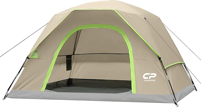 Tents for Camping 4 Person Tent Waterproof Windproof Double Layer Camping Tent Easy Setup Dome Tent with Large Mesh Windows &amp Wider Door for Outdoor Camping &amp Hiking