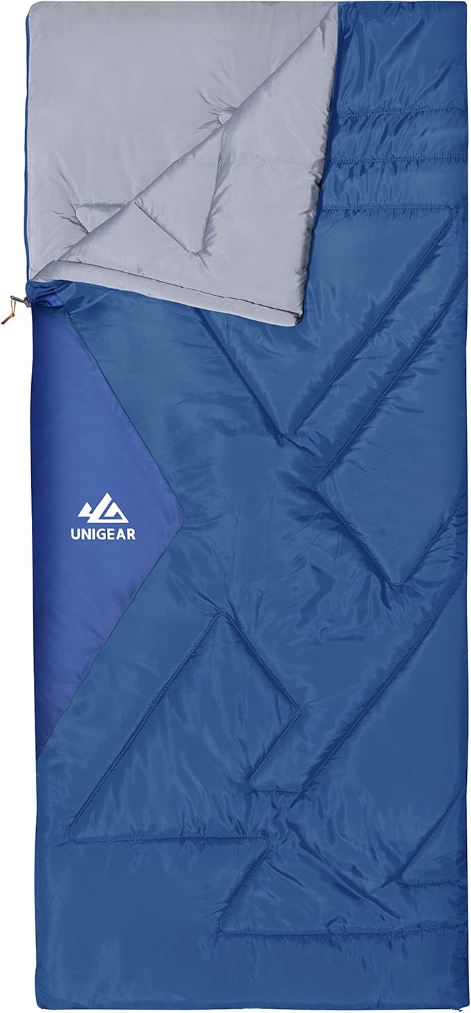 Unigear Camfy Bed 50°F Sleeping Bag– Premium Comfortable Sleeping Bag for Adults and Kids – Lightweight Portable for Warm Weather Camping