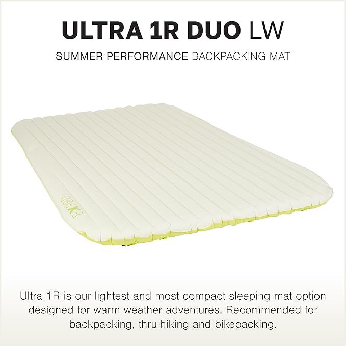 Exped Ultra Series: 1R 3R 6.5R 8R 10R Single &amp Duo - Lightweight Backpacking Mat - Packable and Comfortable - Sleeping Pad with Pumpbag for Self-Inflation