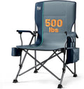 Timber Ridge 500lbs Oversized Folding Camping Chair Heavy Duty Lawn Chair for Adults Portable Collapsible High Back Chair with Cup Holder Side Pocket Cooler Bag for Outdoor Sports Blue