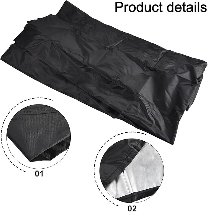 Storage Shelf Cover With See-Through PVC Mesh Panel And 3-Way Zippers Water-Resistant Case For 5-Tier Wire Rack Fits 36 x 18 x 72 Inch Black Outdoor Protection For Garage Shed And Equipment Organizer
