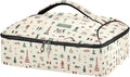 Casserole Carrier Red and Green Italian PatternInsulated Casserole Carrier for Hot or Cold Food Thermal Lunch Tote for Potluck Parties Picnic Beach Fits 9 x 13 Inches Baking Dish