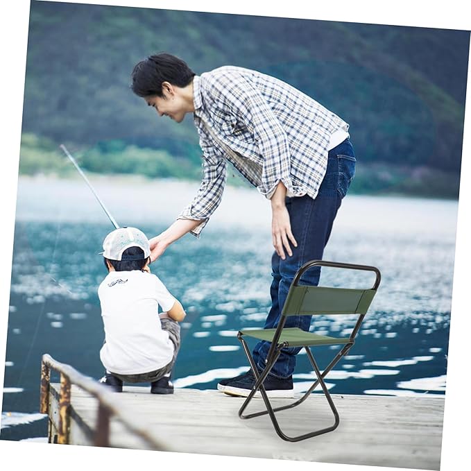 VANZACK Portable Folding Chair Compact Multi-use Fishing Stool for Camping Beach and Outdoor Activities Lightweight Space-Saving Design