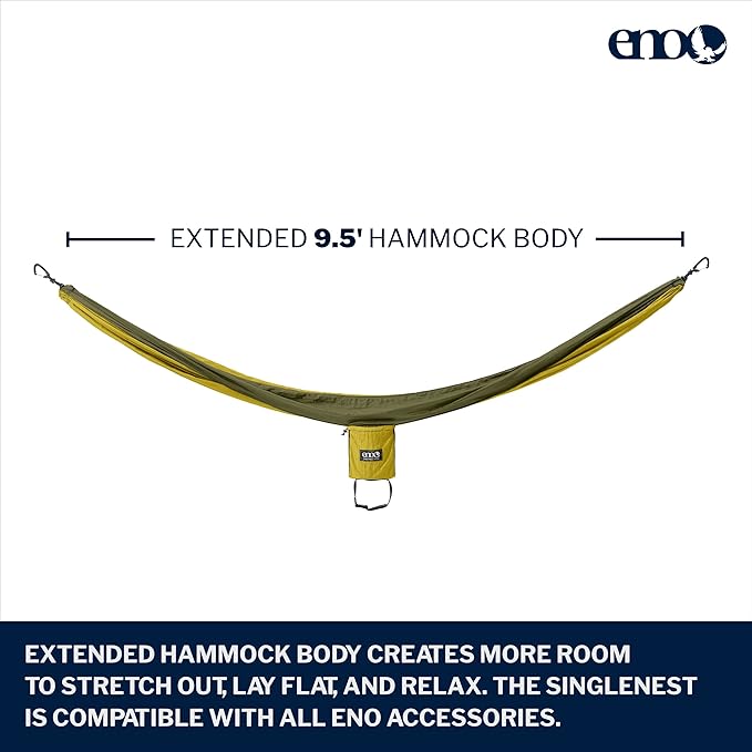 ENO Eagles Nest Outfitters SingleNest Lightweight Camping Hammock