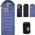100% Cotton Flannel Sleeping Bag for Adults Big&ampTall Size Backpacking Lightweight Waterproof for Girls Boys Mens Teen for Camping Hiking Outdoor Travel with Compression Bags