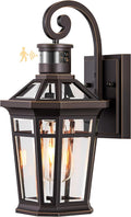 Motion Sensor Porch Lights Outdoor Wall Mount Oil Rubbed Bronze Exterior Wall Sconce Lantern with E26 Socket Waterproof Dusk to Dawn Outdoor Lighting Fixtures Coach Lights for Garage Patio