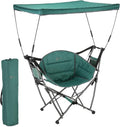 ARROWHEAD OUTDOOR Portable Folding Swinging Hammock Camping Chair Removable Canopy Perfect for Stargazing Cup Holder Storage Pouch Carrying Bag Included Supports up to 300lbs USA-Based Support