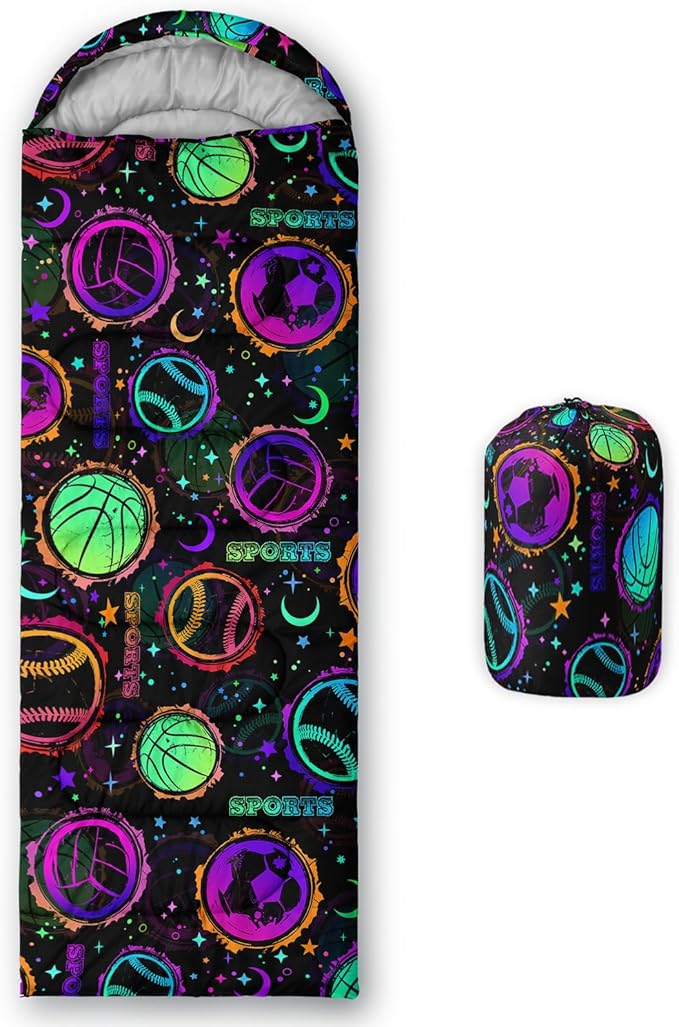 Sea Turtle Sleeping Bag for Kids Boys GirlsOcean Themed Camping GearWaterproof Compact Sleeping Bag for Camping Backpacking Outdoor Hiking.