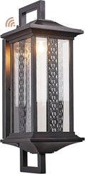 22.5”H Extra Large Outdoor Wall Light Dusk to Dawn Porch Light Fixtures Wall Mount Waterproof Exterior Wall Lamp Sconce with Tempered Glass Outside Carriage Light Perfect for Patio Garage Front Door