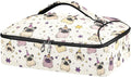 Casserole Carrier Loveliness Dog PatternsInsulated Casserole Carrier for Hot or Cold Food Thermal Lunch Tote for Potluck Parties Picnic Beach Fits 9 x 13 Inches Baking Dish