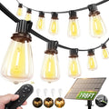 addlon 198FT(192+6) Solar String Lights Outdoor Waterproof 60+4 LED Bulbs Shatterproof Patio Lights with Remote Dimmable &amp Timing Hanging Lights for Garden Backyard Party Wedding Camping Decor