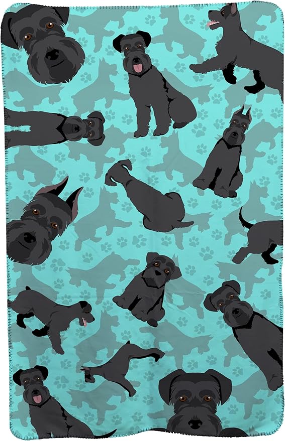 Caroline's Treasures MLM1058TBLT Black Schnauzer Soft Travel Blanket with Bag Airplane Blanket Indoor Outdoor Camping Blanket for Traveling Picnics Beach Trips Concerts