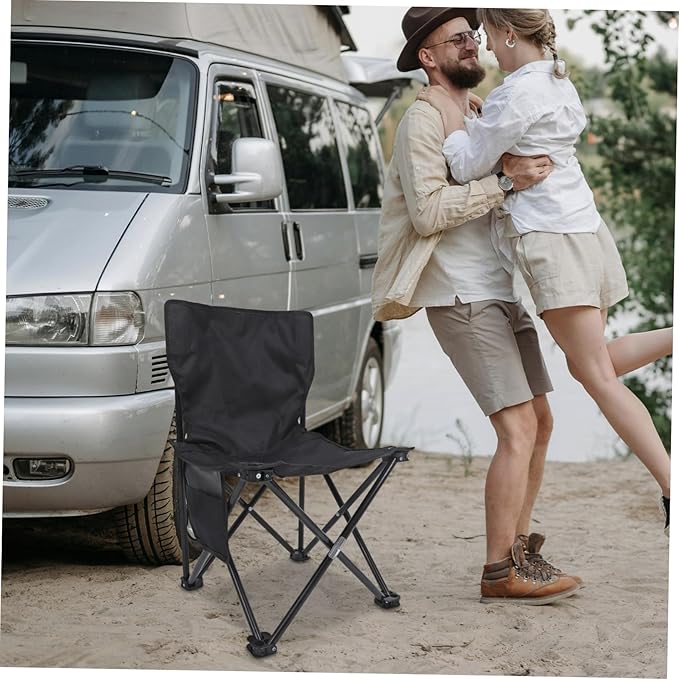 GANAZONO Foldable Camping Chair Portable Fishing Stool Sturdy Design Lightweight and Easy to Carry for Outdoor Adventures Medium