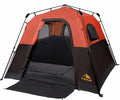 3/4 Person Camping Tent with 1 Door 4 Windows and Upgraded Ventilation– Instant Setup Waterproof 8'x 8'x 67''Oxford Fabric Floor Pop Up in 60 Seconds Includes Rainfly and Backpack