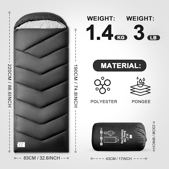 Sleeping Bags for Adults Warm WeatherLightweight for Camping Hiking Traveling