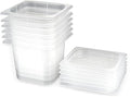 San Jamar Modpans 1/6 Food Pan and Lid for Kitchens and Restaurants Plastic 2 Quarts White