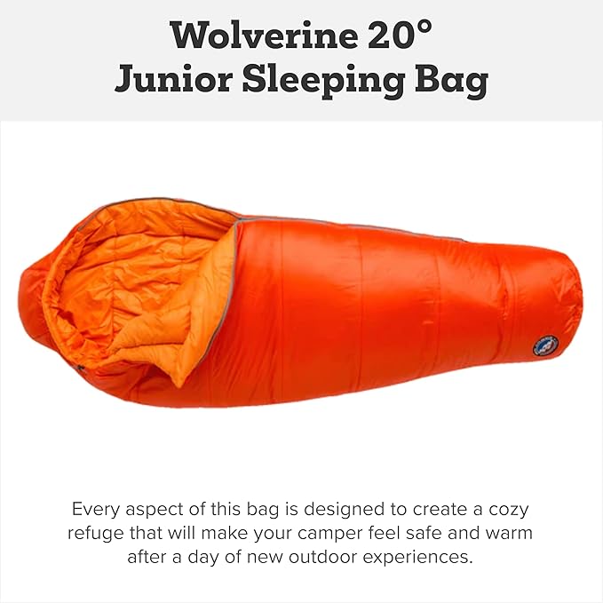 Big Agnes Kids &amp Youth Sleeping Bag – Ultralight Cold Weather Backpacking &amp Camping Kids Juniors Teens 20 Degrees