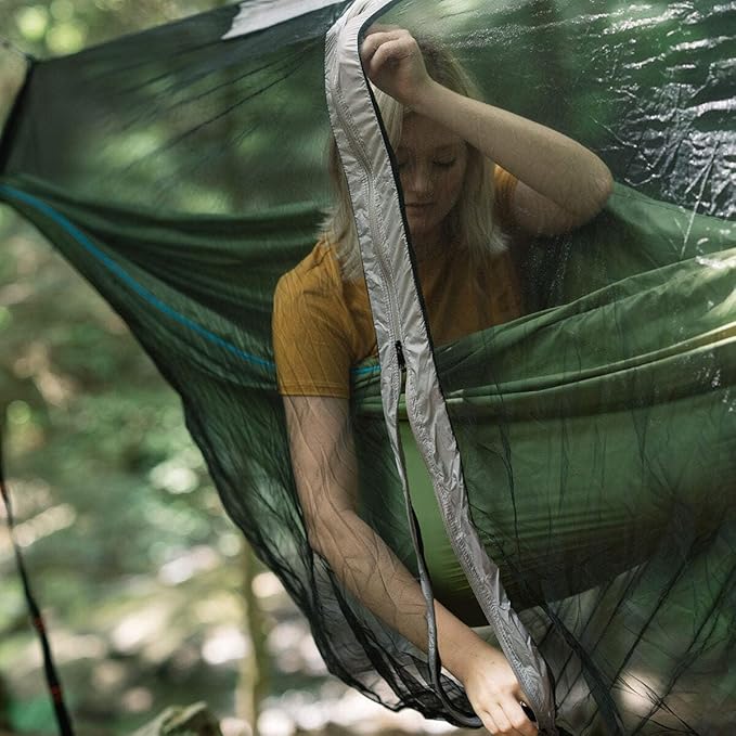 Grand Trunk Lightweight Mozzy Net – Ultralight No-See-Um Hammock Bug Net with Knotless Cordlock Suspension &amp Double-Sided Zipper | Fits 11' Hammocks