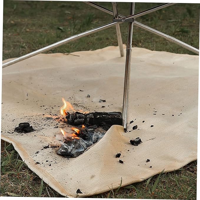 BESPORTBLE 1pc Fireproof Mat for Outdoor Camping Heat Resistant Blanket for BBQ Picnic and Camp Stove Use Durable Material for Added Style