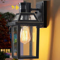 Motion Sensor Outdoor Wall Lights Porch Light Outdoor 3 Lighting Modes Dusk to Dawn Exterior Light Fixture Waterproof Outside Lights for House Front Door Patio Garage 1 Pack (Black)