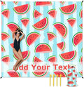 Personalized Beach Blanket Waterproof Sandproof 118x110 Inches Custom Oversized Watermelon Beach Mat for 6-8 Adults Lightweight Picnic Blanket with 4 Corner Pockets for Outdoor Travel Camping