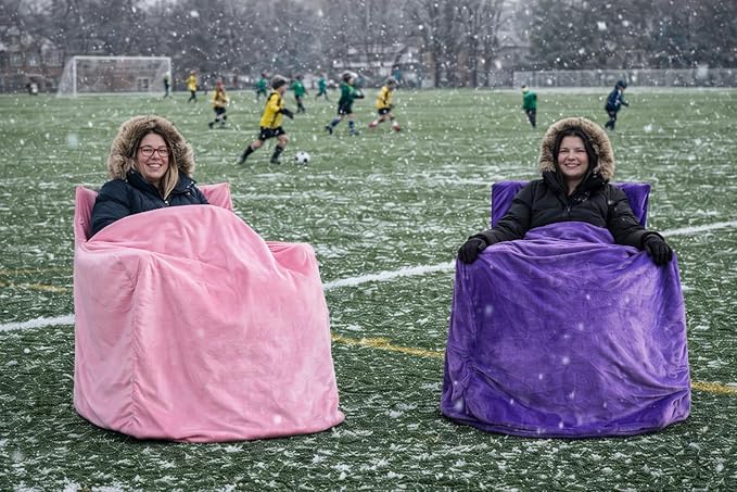 Wallaby™ Adult Camp Chair Sideline Blanket Faux Fur and 3M Thinsulate™ Fully Enclosed Chair Blanket for Outdoor Sports Events Camping Hunting or Tailgatingr
