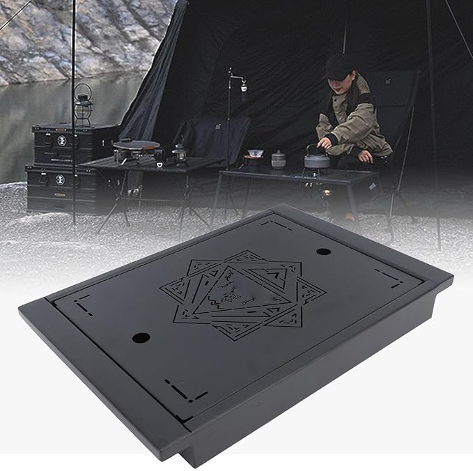 Topyond Camping Table Board Portable Picnic Desk for Spider Stove Outdoor Stainless Steel Camping Table Board with Easy Carrying Bag for Indoor Picnic Grill Backyard Beach BBQ Party Patio