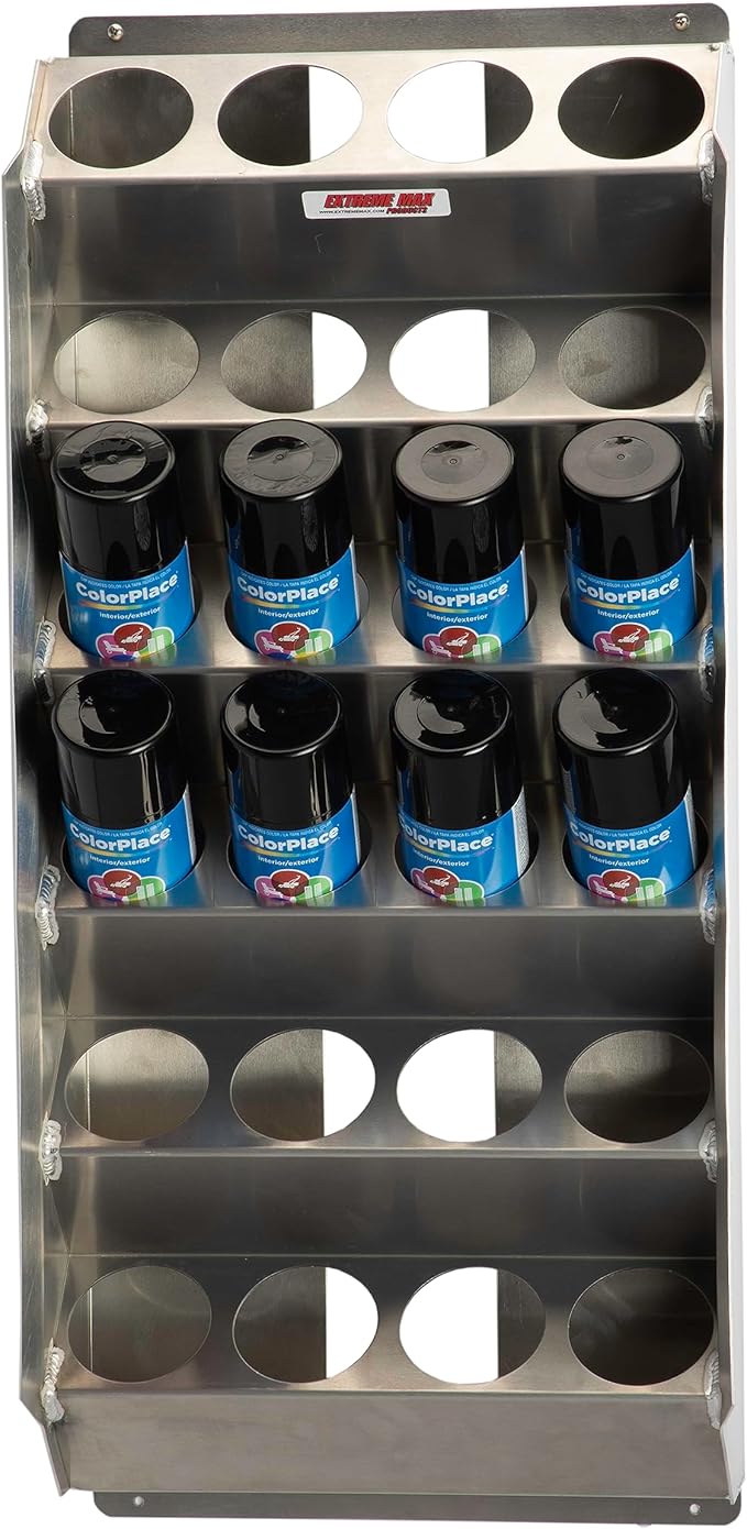 Extreme Max 5001.6225 Angled 24-Can Aluminum Aerosol Rack