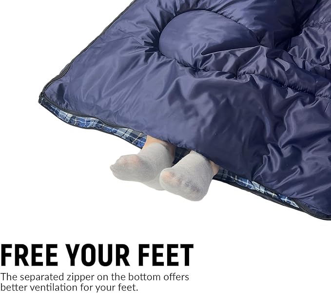 Camping Sleeping Bag for Adults 3-4 Season Warm &amp Cold Weather Waterproof Envelope Sleeping Bags for for Backpacking Hiking Travel Outdoors Adult All Weather Sleeping Bag with 1.5/2/3/4/5lbs Fil