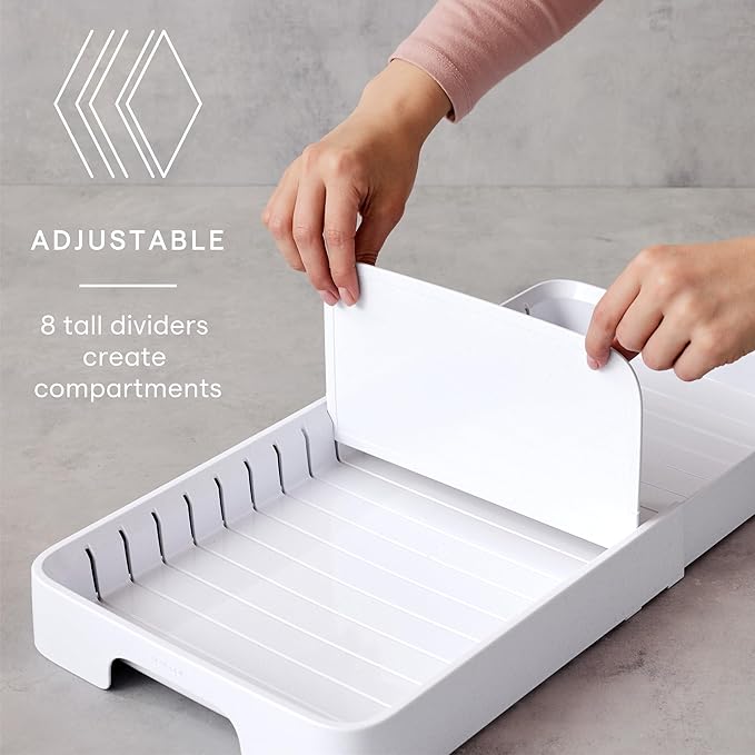 YouCopia StoraLid Expandable Food Container Lid Organizer with Tall Dividers 40 Lid Premium Edition