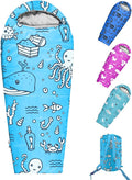 KidzAdventure Mummy Style 32 – 59F Kids Sleeping Bag with Pillow Sleeve 4 Season Lightweight and Backpacking Style Ideal for Camping Sleepover Boys Girls Youth and Toddlers